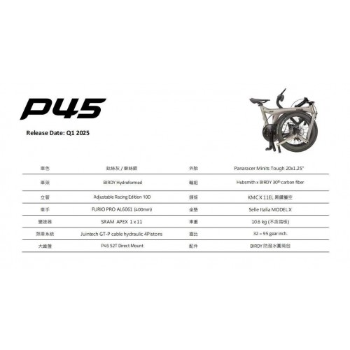 BIRDY P45 BIRDY 30th limited edition P45